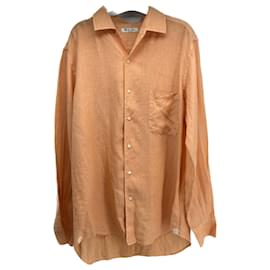 Loro Piana-LORO PIANA  Shirts T.International L Linen-Orange