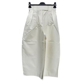 Khaite-KHAITE Pantalon T.US 4 cotton-Blanc
