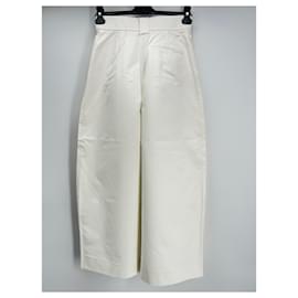 Khaite-KHAITE Pantalon T.US 4 cotton-Blanc