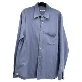 Loro Piana-LORO PIANA Chemises T.International XL Coton-Bleu