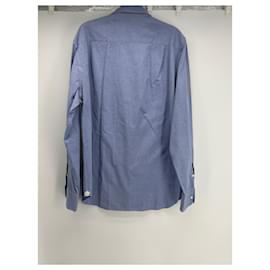 Loro Piana-LORO PIANA Chemises T.International XL Coton-Bleu
