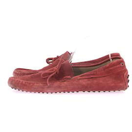 Tod's-TOD'S  Flats T.US 10 Suede-Red