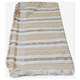 Louis Vuitton-Neutral striped monogram scarf-Other
