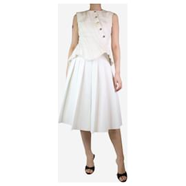 Miu Miu-White pleated skirt - size L-White