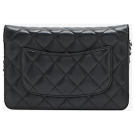 Chanel-Black lambskin 2013 wallet on chain-Black