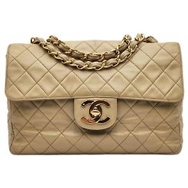 Chanel Beige Timeless Classic Jumbo XL Flap Beige