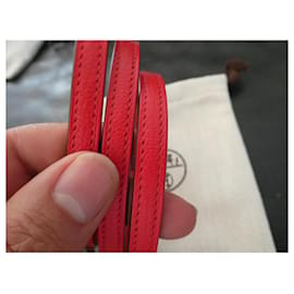 Hermès-New Hermès shoulder strap for mini Kelly bag with dustbag-Red