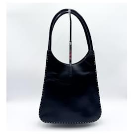 Gucci-Gucci Jackie Black Leather Shoulder Bag-Black