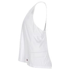 Tommy Hilfiger-Camiseta sin mangas Tommy Hilfiger para mujer en algodón blanco-Blanco