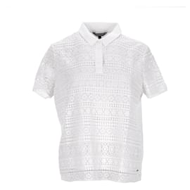 Tommy Hilfiger-Tommy Hilfiger Chemise ajustée à manches courtes pour femme en polyester blanc-Blanc