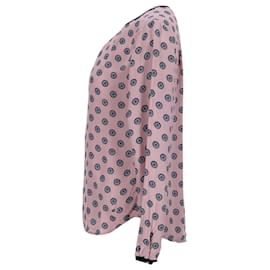 Tommy Hilfiger-Damenbluse mit normaler Passform und langen Ärmeln-Pink
