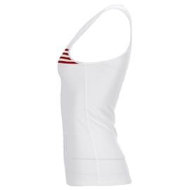 Tommy Hilfiger-Camiseta sin mangas de mezcla de algodón con espalda cruzada para mujer-Blanco