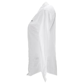 Tommy Hilfiger-Camisa ajustada de popelina de algodón para mujer-Blanco