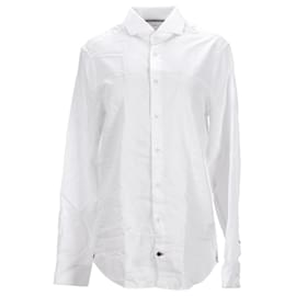 Tommy Hilfiger-Camicia da uomo slim fit in twill di cotone-Bianco