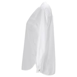 Tommy Hilfiger-Top in tessuto a maniche lunghe da donna, vestibilità rilassata-Bianco