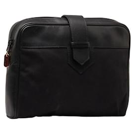 Autre Marque-Canvas Leather-Trimmed Clutch Bag-Other