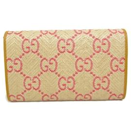 Gucci-Gucci Horsebit 1955 Raffia Shoulder Bag Natural Material Crossbody Bag 677296 in Excellent condition-Other