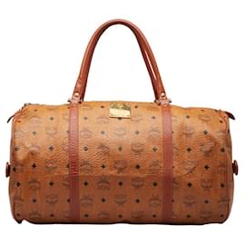 MCM-MCM Visetos Duffle Bag Sac de voyage en toile en bon état-Autre