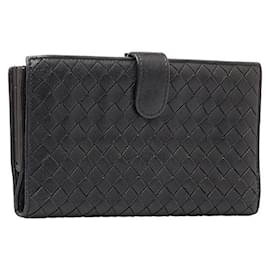 Bottega Veneta-Bottega Veneta Intrecciato Weave Long Wallet  Leather Long Wallet in Good condition-Other