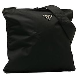 Prada-Prada Tessuto Vela Flat Messenger Bag  Canvas Shoulder Bag B7338 in Good condition-Other