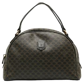 Céline-Celine Macadam Handbag Black PVC Leather in Good Condition-Black