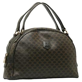 Céline-Celine Macadam Handbag Black PVC Leather in Good Condition-Black