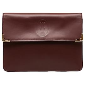 Cartier-Cartier Must de Cartier Clutch Bag  Leather Clutch Bag in Good condition-Other