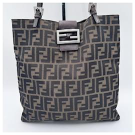 Fendi-Bolso tote Fendi Zucca-Castaño