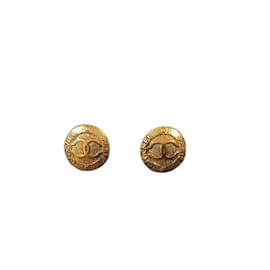 Chanel-Klassische Chanel Vintage Eritage Stud Ohrringe neu aufgelegt im Jahr 2020.-Golden