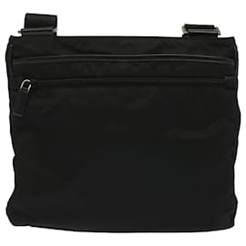 Prada-PRADA Shoulder Bag Nylon Black Auth 67447-Black