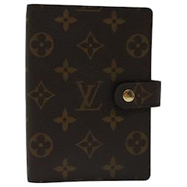 Louis Vuitton-LOUIS VUITTON Monogramm Agenda PM Tagesplaner Cover R.20005 LV Auth 67500-Monogramm