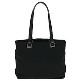 Prada-PRADA Hand Bag Nylon Black Auth 67075-Black