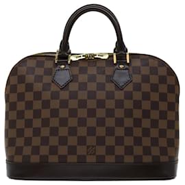 Louis Vuitton-Bolsa de mão LOUIS VUITTON Damier Ebene Alma N51131 Autenticação de LV 67359-Outro