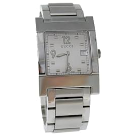 Gucci-GUCCI Uhren Metall Silber 7700M Auth am5923-Silber