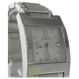 Gucci-GUCCI Uhren Metall Silber 7700M Auth am5923-Silber