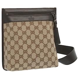 Gucci-GUCCI GG Canvas Shoulder Bag Beige 92562 auth 67579-Beige