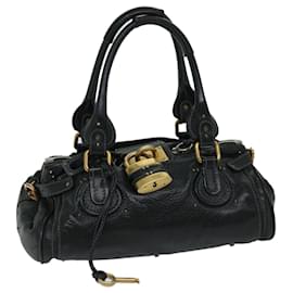 Chloé-Chloe Paddington Shoulder Bag Leather Black Auth fm3249-Black