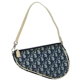 Christian Dior-Christian Dior Trotter Canvas Saddle Pouch Accessorio Pouch Navy Auth yk10773-Blu navy