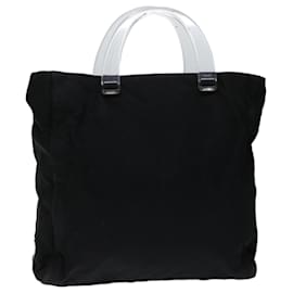 Prada-PRADA Hand Bag Nylon Black Auth 67220-Black