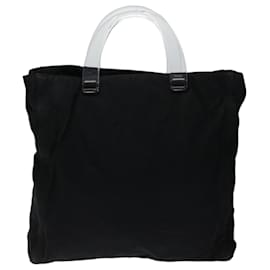Prada-PRADA Hand Bag Nylon Black Auth 67220-Black