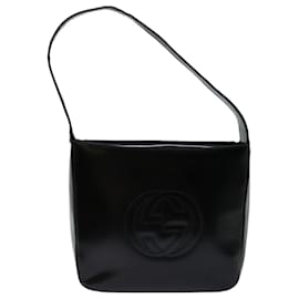 Gucci-GUCCI Shoulder Bag Patent Leather Black 000 2046 0506 auth 66798-Black
