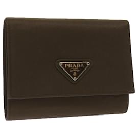 Prada-PRADA Wallet Nylon Gray Auth 67558-Grey