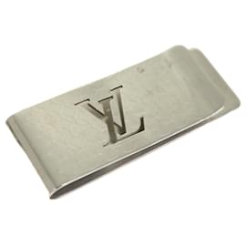 Louis Vuitton-LOUIS VUITTON Pance Billets Champs Elysees Clip para billetes Plata M65041 autenticación 67522-Plata