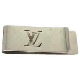 Louis Vuitton-LOUIS VUITTON Pance Billets Fermasoldi Champs Elysees Argento M65041 auth 67522-Argento