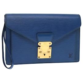 Louis Vuitton-LOUIS VUITTON Epi Serie Dragonne Handtasche Blau M52615 LV Auth 67273-Blau