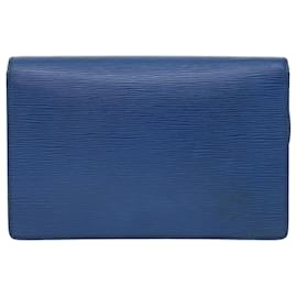 Louis Vuitton-LOUIS VUITTON Epi Serie Dragonne Hand Bag Blue M52615 LV Auth 67273-Blue