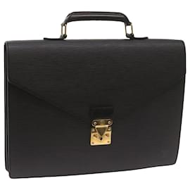 Louis Vuitton-LOUIS VUITTON Epi Serviette Conseiller Cartable Noir M54422 LV Auth ep3504-Noir