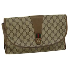 Gucci-Bolso de mano GUCCI GG Supreme Web Sherry Line Beige Rojo Verde 89 01 031 autenticación 67007-Roja,Beige,Verde