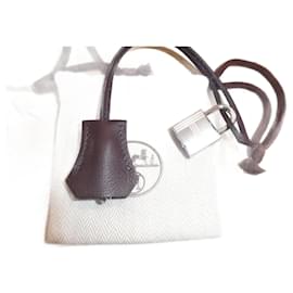 Hermès-sininho, puxador e cadeado Hermès novos para bolsa Hermès dustbag-Taupe