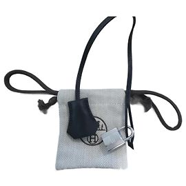 bell, zipper pull, and new Hermès lock for Hermès bag dustbag Black